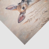 Pretty Fawn in a Forest Meadow with Flowers Seidenpapier (Ausschnitt)