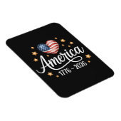 Pretty Flag Heart 1776-2026 July 4th 250th  Magnet (Rechte Seite)