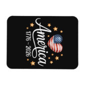 Pretty Flag Heart 1776-2026 July 4th 250th  Magnet (Horizontal)