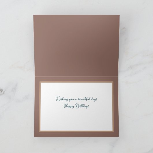 Pretty Floral Bouquet White Orchid Flower Birthday Karte (Innenseite)