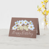 Pretty Floral Bouquet White Orchid Flower Birthday Karte (Gelbe Blume)