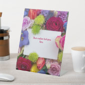 Pretty Floral Framed Roses Text Box Custom Sockelschild (In SItu)