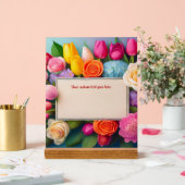 Pretty Floral Framed Roses Tulips Hydrangea Custom Acrylschild (Hochzeit)