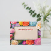 Pretty Floral Framed Roses Tulips Hydrangea Custom Postkarte (Stehend Vorderseite)