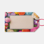 Pretty Floral Framed Roses Tulips Hydrangea Geschenkanhänger (Vorderseite (Horizontal))