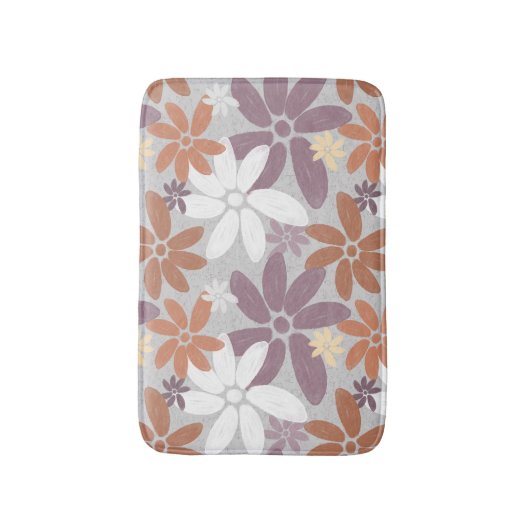 Pretty Floral Pattern Sapphic Lesbian Flag   Badematte (Vorderseite Vertikal)