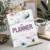 Pretty Floral Watercolor Blooms Planer