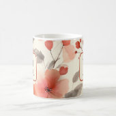Pretty Flower Monogram Template Personalized Kaffeetasse (Mittel)