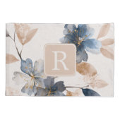 Pretty Flower Monogram Template Personalized Kissenbezug (Rückseite)