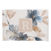 Pretty Flower Monogram Template Personalized Kissenbezug (Vorderseite)