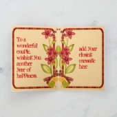 Pretty Flowers Anniversary Karte (Innenseite)