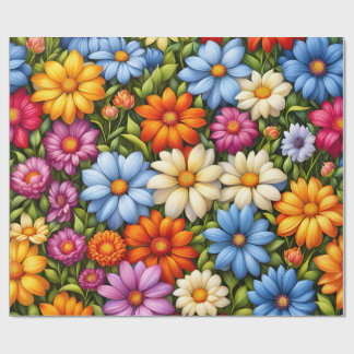 Pretty Flowers, Brightly Colored Geschenkpapier