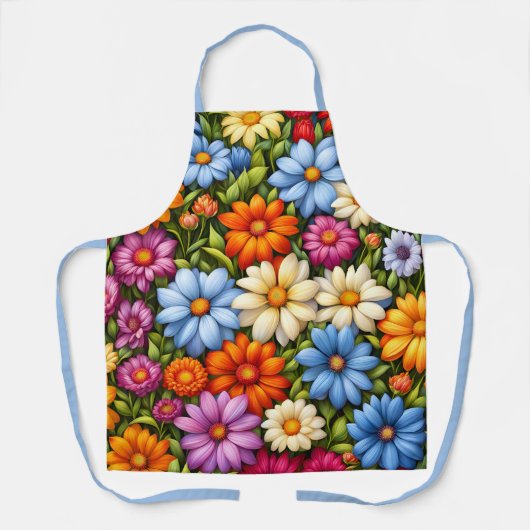 Pretty Flowers, Brightly Colored, Schürze (Vorderseite)