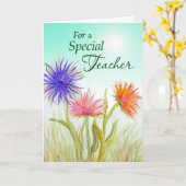 Pretty Flowers for Teacher Appreciation Day Karte (Gelbe Blume)