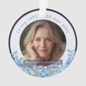 Pretty Forget-me-nots Flowers Remembrance Memorial Ornament (Vorderseite)