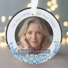 Pretty Forget-me-nots Flowers Remembrance Memorial Ornament