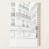 Pretty Girl with Coffee and Shopping Notebook Planer (Rückseite)