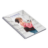 Pretty Girl with Coffee in Paris Notizblock (Rechte Seite)