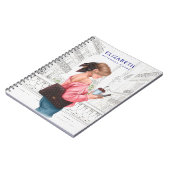 Pretty Girl with Coffee in Paris Notizblock (Linke Seite)