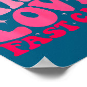 Pretty Girls Love Fast Funny Saying Jokes Retro Gr Poster (Ecke)