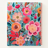 Pretty girly Colorful Floral Recipe Cookbook Notizblock (Rückseite)