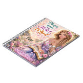 Pretty Girly Inspirational Floral Christian Bible Notizblock (Linke Seite)