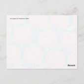 Pretty Girly Pastel Pink and Blue Floral Print Postkarte (Rückseite)
