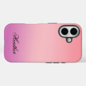 Pretty Girly Pink and Purple Ombre Case-Mate iPhone Hülle (Rückseite (Horizontal))
