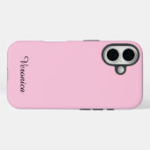 Pretty Girly Pink Personalized Name Case-Mate iPhone Hülle (Rückseite (Horizontal))
