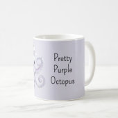Pretty Girly Purple Octopus Kaffeetasse (VorderseiteRechts)