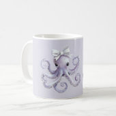 Pretty Girly Purple Octopus Kaffeetasse (Vorderseite Links)
