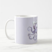 Pretty Girly Purple Octopus Kaffeetasse (Links)