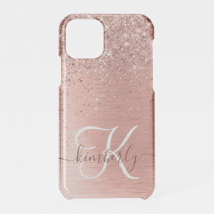 Pretty Girly Rose Gold Glitter Sparkly iPhone 11 Pro Hülle