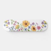 Pretty Girly Wildflowers Skateboard (Horizontal)