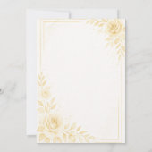 Pretty Gold and White Wedding Invitation Einladung (Rückseite)
