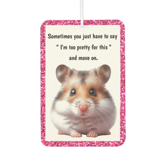 Pretty Hamster Autolufterfrischer (Vorderseite)