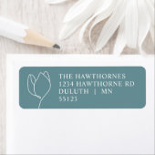 Pretty Hand Drawn Floral Return Address (Insitu)