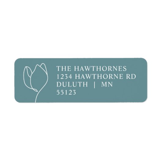 Pretty Hand Drawn Floral Return Address (Vorne)