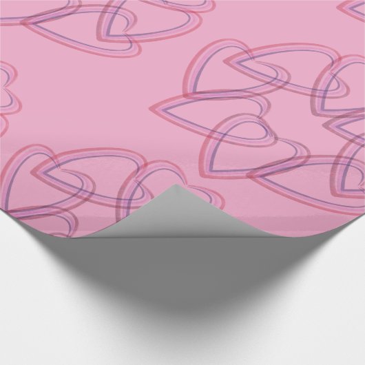 Pretty heart circle pattern geschenkpapier (Ecke)