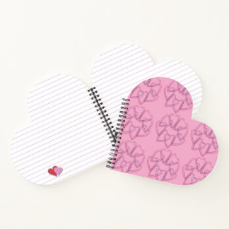 Pretty heart circle pattern notizblock