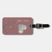 Pretty Heart Jewel Flower Gepäckanhänger (Vorderseite horizontal)