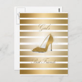 Pretty High heels shoe “Girls best Friends” Postkarte (Vorne/Hinten)