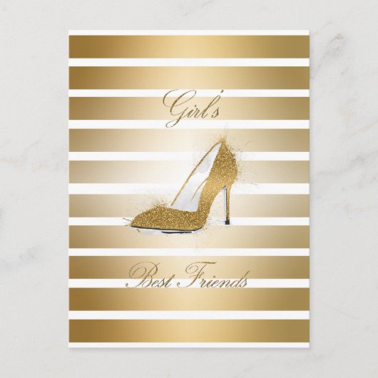 Pretty High heels shoe “Girls best Friends” Postkarte (Vorderseite)
