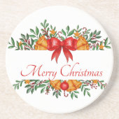 Pretty holiday banner custom getränkeuntersetzer (Vorne)