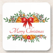 Pretty holiday banner custom getränkeuntersetzer (Vorderseite)