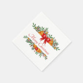 Pretty holiday banner custom serviette (Ecke)