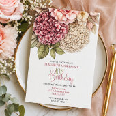 Pretty Hydrangea Rose 101st Birthday Einladung