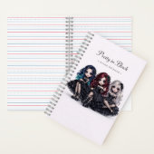 Pretty in Black Gothic Doll Journal Dark Aesthetic Notizblock (Innen)