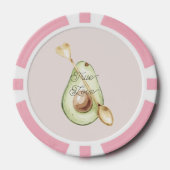 Pretty in Blush Pink Avocado Heart Spoon Pokerchips (Vorderseite)