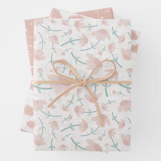 Pretty in Pink 3 pack Gift Wrap Geschenkpapier Set (Beispiel)